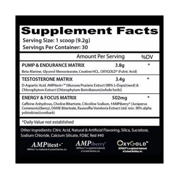 Skład produktu INSANE LABZ Psychotic Test 275g