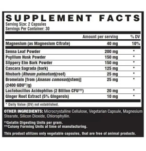 Skład produktu Nutrex LIPO6 BLACK Cleanse & Detox 60 kaps.