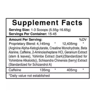 Skład produktu USP Labs Jack3D 250g