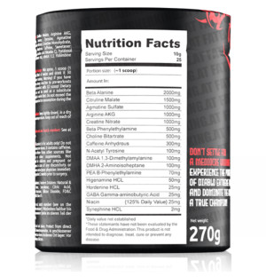 Skład produktu DIABLO PRE-WORKOUT 250G Cola