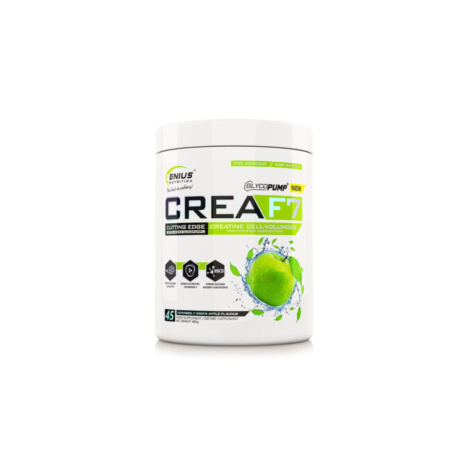 Genius Nutrition Crea F7 405g Zielone Jabłko