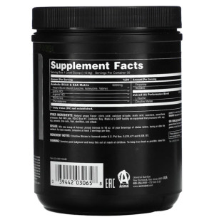 Skład produktu Universal Animal Juiced Aminos 385g Orange Juiced