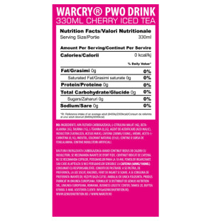 Skład produktu Genius Warcry PWO 330ml Wiśnia