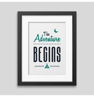 The adventure begins Framed poster