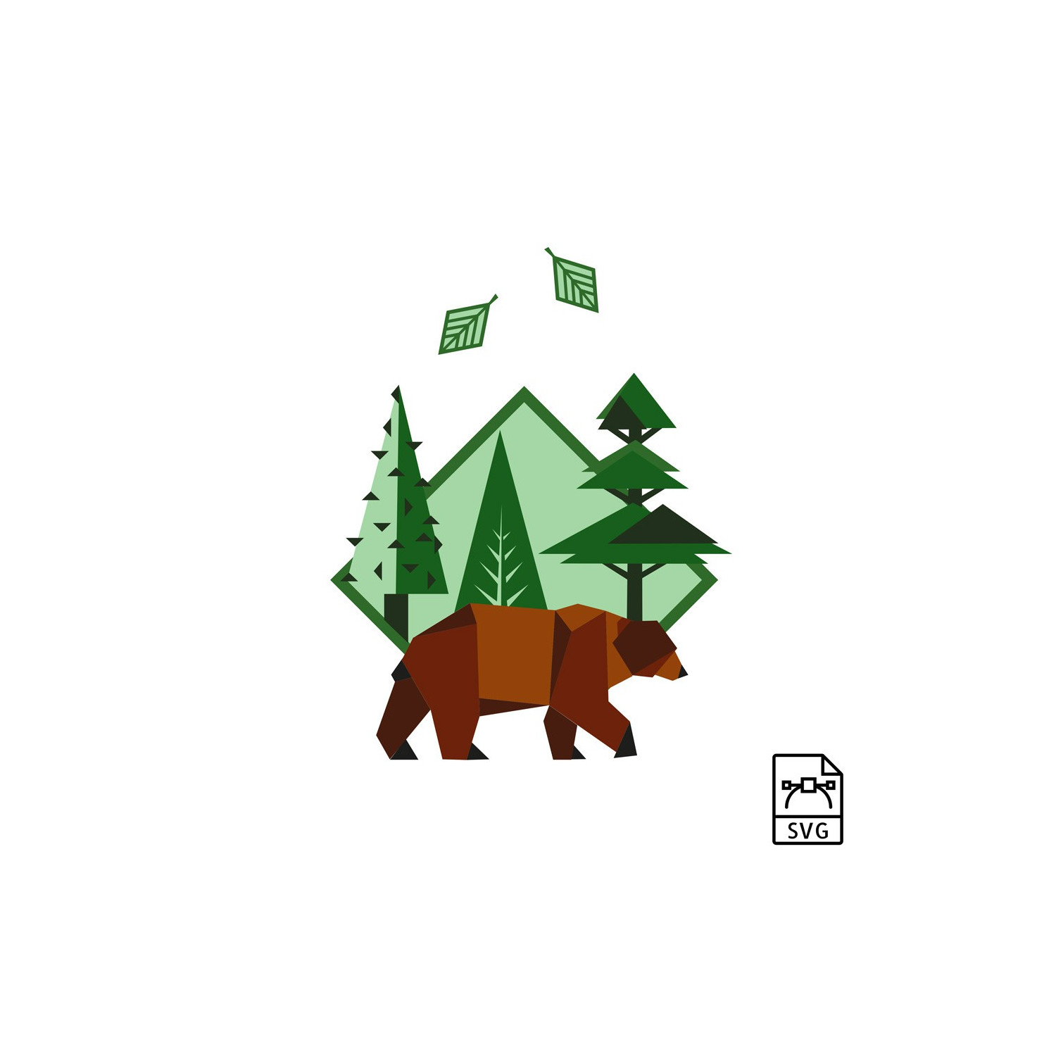 Brown bear - Vector graphics