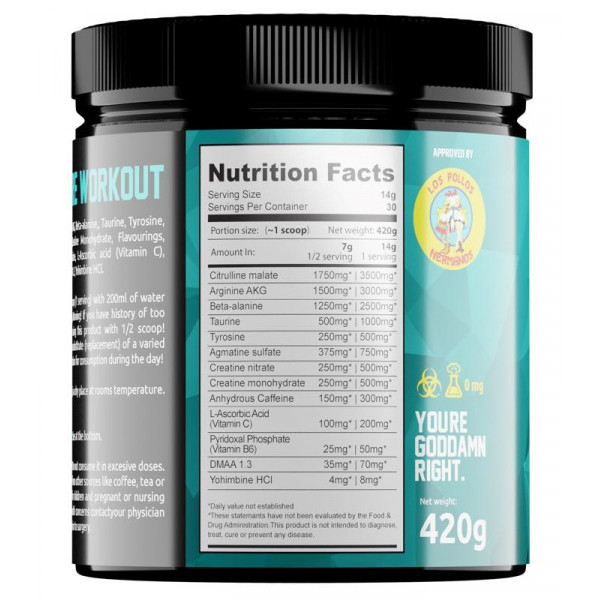 Skład produktu Heisenberg Pre-Workout 420g Brzoskwinia